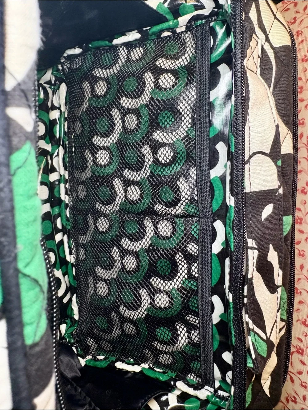 Vera Bradley Large Blush & Brush Imperial Rose Quilted Floral Toiletry Bag